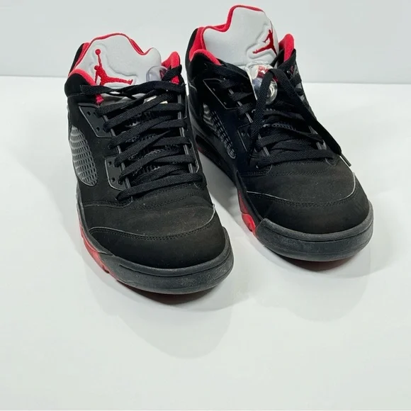 Air Jordan 5 Retro Low Alternate 90 Black Gym Red Men's Size 12 - 819171-001 - Picture 4 of 8